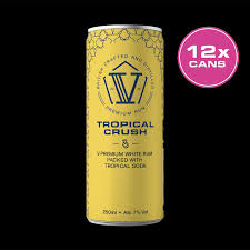 V RUM SPICED TROPICAL CRUSH CANS 12 X 250ML